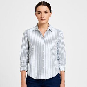 Frank & Eileen Barry Striped Button Up Shirt Small